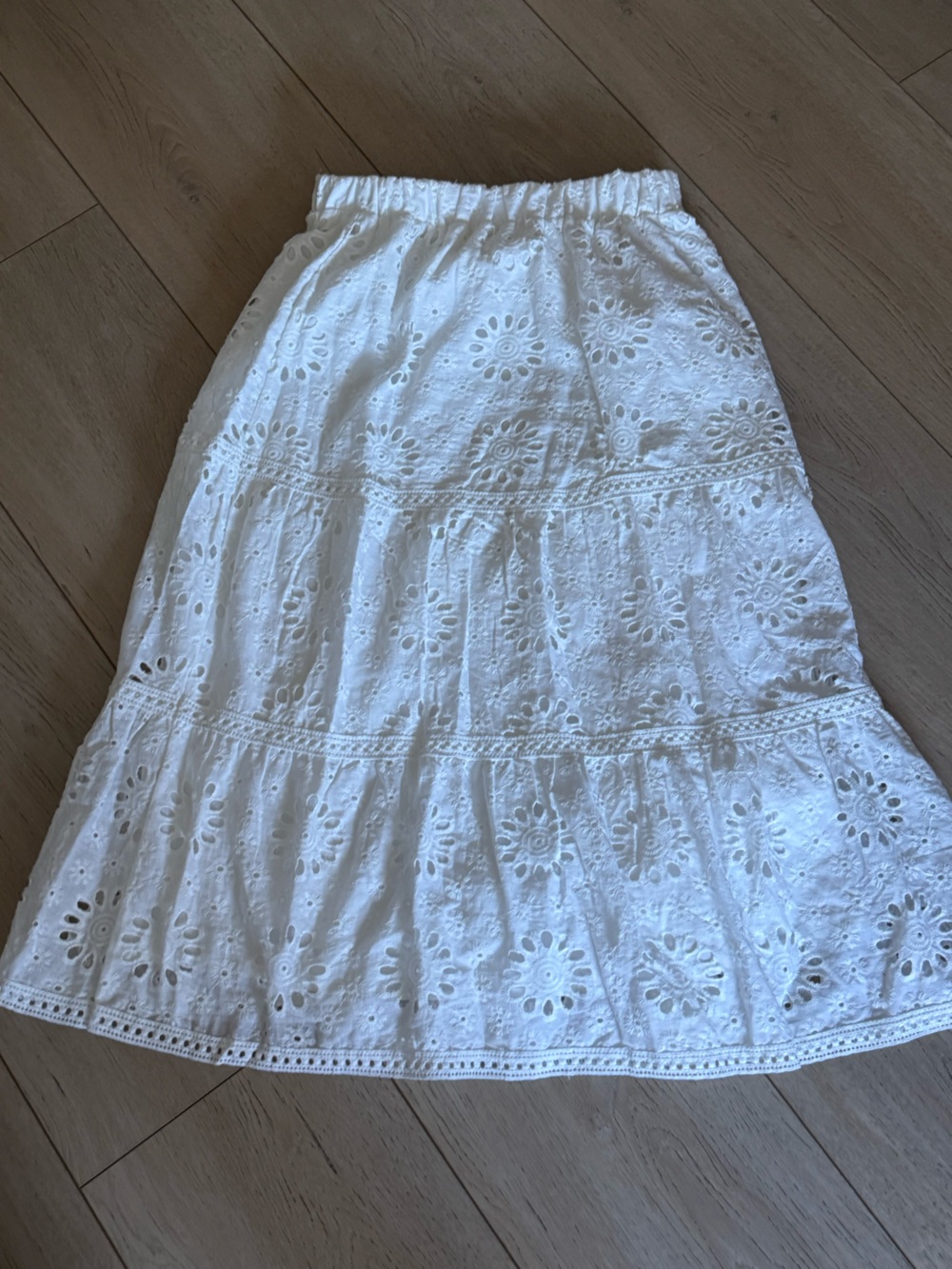 White eyelet skirt